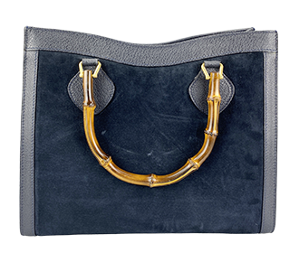 バンブー スエード ネイビー トートバッグ