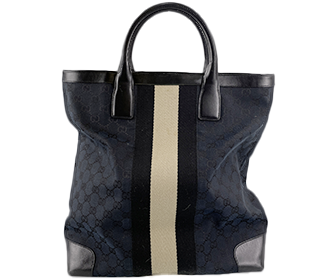 GGキャンバス シェリーライン レザー トートバッグ