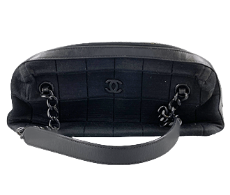 チョコバー コットン キャンバス ブラック ハンドバッグ