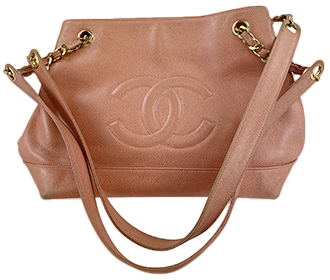 キャビアスキン ピンク ショルダーバッグ