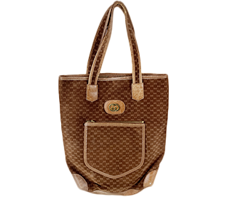 マイクロGG スエード レザー トートバッグ