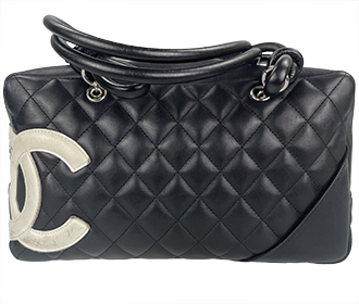 カンボンライン レザー ブラック ショルダーバッグ