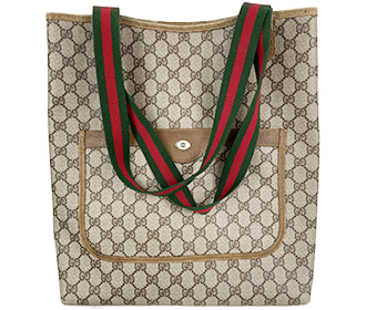 オールドシェリーライン PVC レザー ブラウン トートバッグ