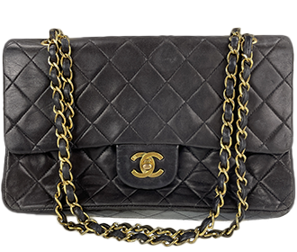 マトラッセ 25㎝ ラムスキン ブラック ショルダーバッグ A01112