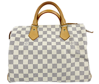 ダミエ アズール スピーディ30 ホワイト ハンドバッグ N41533
