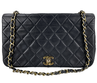 ミニマトラッセ 23㎝ ラムスキン ブラック ショルダーバッグ A03568