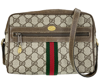 オールドシェリーライン PVC レザー ブラウン ショルダーバッグ