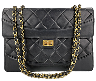 マトラッセ ラムスキン ブラック ショルダーバッグ