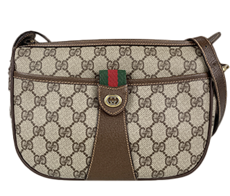 オールドシェリーライン PVC レザー ブラウン ショルダーバッグ