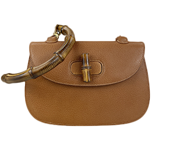 バンブー レザー ブラウン ハンドバッグ