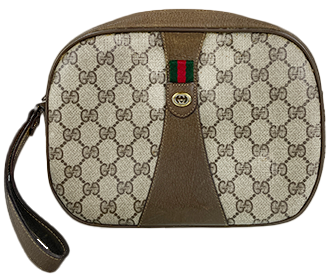 オールドシェリーライン PVC レザー ブラウン セカンドバッグ