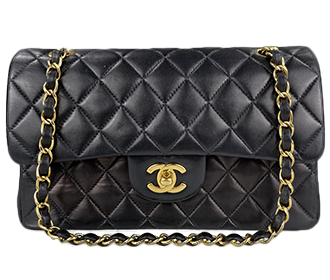 マトラッセ 23㎝ ラムスキン ブラック ショルダーバッグ A01113