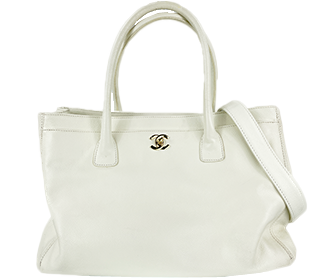 タイムレスクラシック エグゼクティブトート キャビアスキン ホワイト バッグ A15206