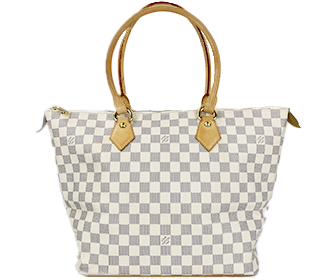 ダミエ アズール サレヤMM ホワイト トートバッグ N51185
