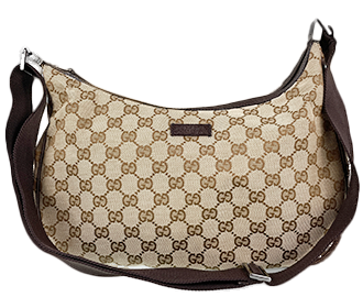 GGキャンバス キャンバス レザー ベージュ ショルダーバッグ 
