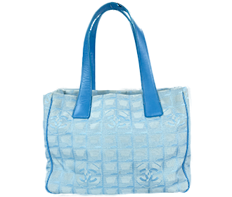 ニュートラベルライン ナイロンジャガード ブルー トートバッグ