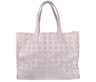 ニュートラベルライン ナイロンジャガード ピンク トートバッグ