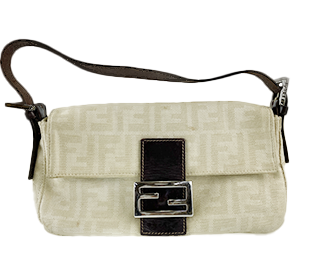 マンマバゲット ズッカ キャンバス レザー ベージュ ショルダーバッグ