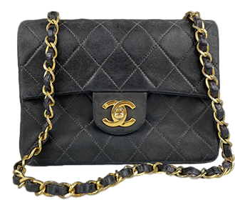 ミニマトラッセ 18㎝ ラムスキン ブラック ショルダーバッグ A01115