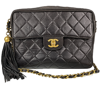 マトラッセ ラムスキン ブラック ショルダーバッグ