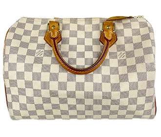 ダミエ アズール スピーディ30 ホワイト ハンドバッグ N41533