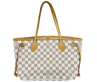 ダミエ アズール ネヴァーフルPM ホワイト トートバッグ N51110