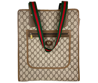 オールドシェリーライン PVC レザー ブラウン トートバッグ