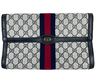 オールドシェリーライン PVC レザー グレー クラッチバッグ