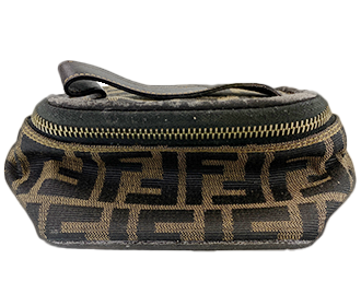 ズッカ キャンバス レザー ブラウン バニティ ポーチ