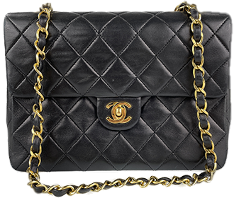 マトラッセ 20㎝ ラムスキン ブラック ショルダーバッグ A01163