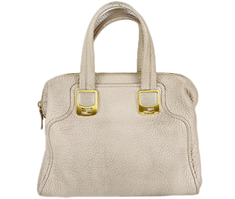 カメレオン レザー ベージュ ハンドバッグ