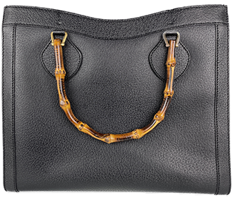 バンブー レザー ブラック トートバッグ