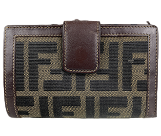 ズッカ キャンバス レザー ブラウン 財布