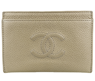 キャビアスキン ベージュ 名刺入れ カードケース