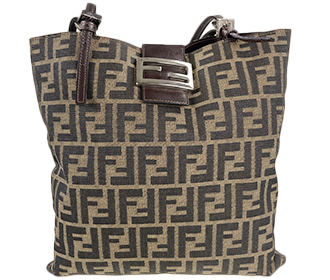 ズッカ キャンバス レザー ブラウン トートバッグ