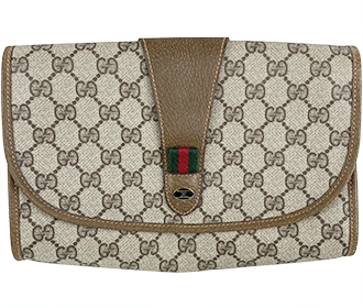 オールドシェリーライン PVC レザー ベージュ セカンドバッグ