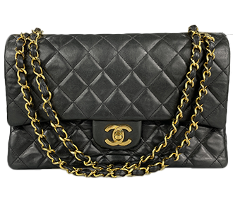 マトラッセ 25㎝ ラムスキン ブラック ショルダーバッグ A01112