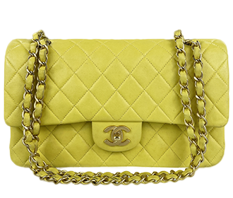 マトラッセ 25㎝ ラムスキン イエロー ショルダーバッグ A01112