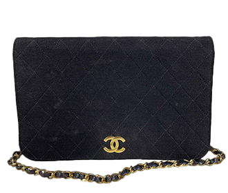 マトラッセ コットン ブラック ショルダーバッグ