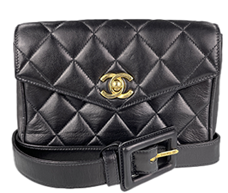 マトラッセ ラムスキン ブラック ウエストポーチ