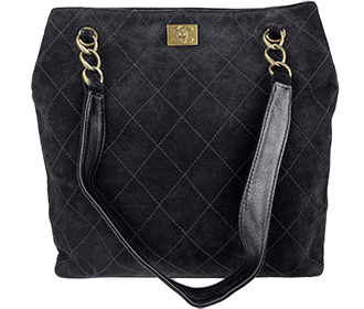 マトラッセ スエード ブラック ショルダーバッグ