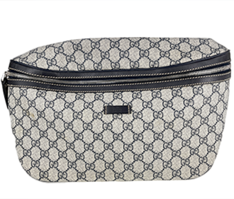 GGスプリーム コーティング キャンバス ネイビー ボディバッグ