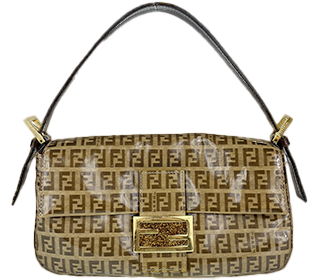 マンマバゲット ズッキーノ PVC レザー ブラウン ショルダーバッグ