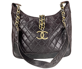 マトラッセ ラムスキン ブラック チェーン ショルダーバッグ