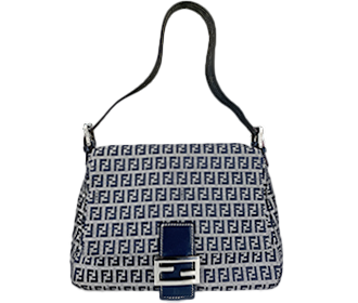 マンマバゲット ズッキーノ キャンバス レザー ネイビー ショルダーバッグ