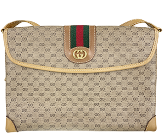 オールドGGプラス シェリーライン PVC レザー ベージュ ショルダーバッグ