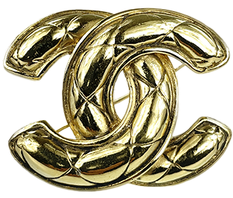 ゴールドメッキ CCロゴ ゴールド ブローチ