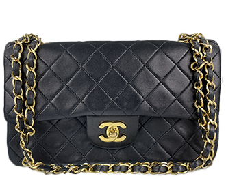 マトラッセ 23㎝ ラムスキン ブラック ショルダーバッグ A01113