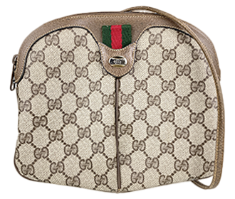 オールドシェリーライン PVC レザー ブラウン ショルダーバッグ