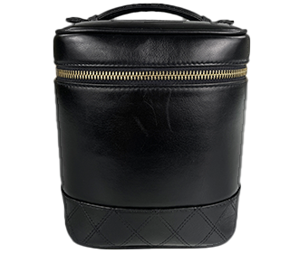 ビコローレ ラムスキン ブラック バニティ ハンドバッグ A01619